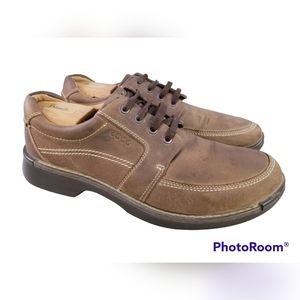 ECCO FUSION SEAWALKER MEN BROWN LEATHER OXFORDS LACES SHOES SIZE 45/11